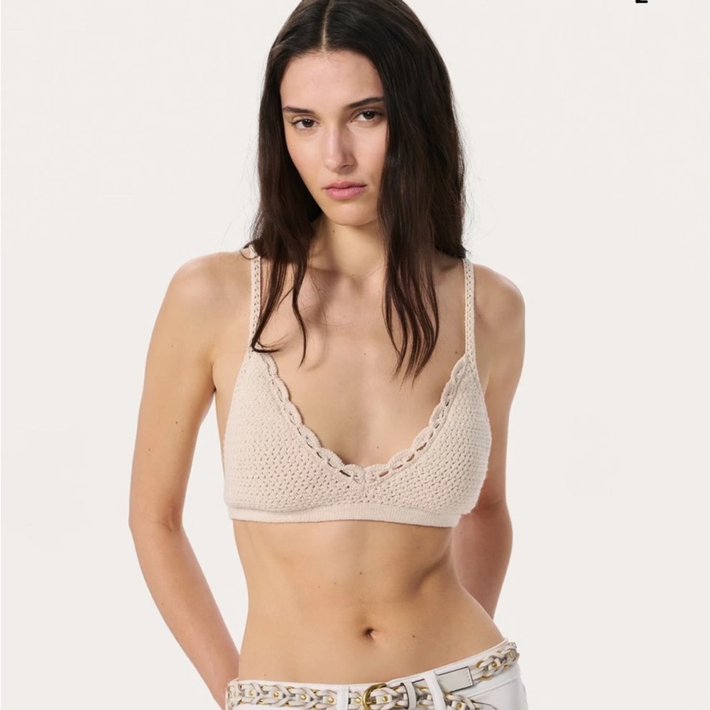 rag & bone Khloe ivory Crochet Bralette